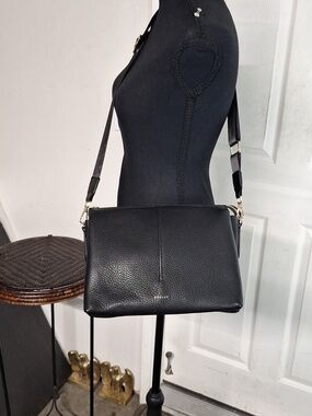 Radley London Black Leather Hillgate Crossbody Bag